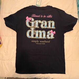 Simply Southern 'Blessed Grandma' Tee - Black and Pink